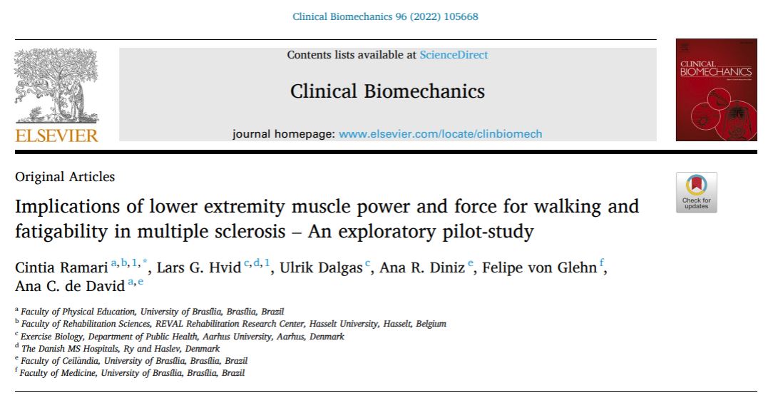 Implicações da força e potência muscular na fadigabilidade no andar em pessoas com esclerose múltipla